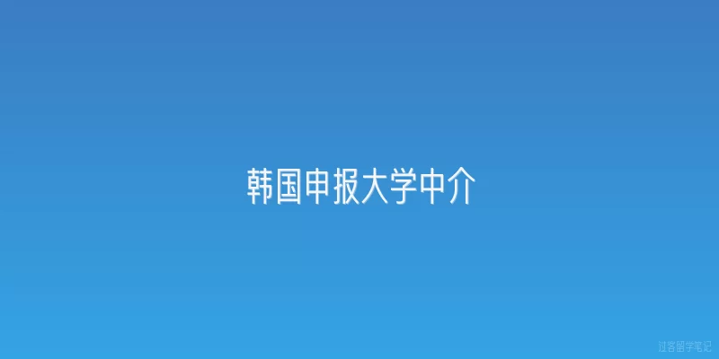 韩国申报大学中介