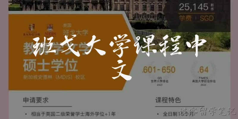 班戈大学课程中文:班戈大学提供哪些中文相关的课程?